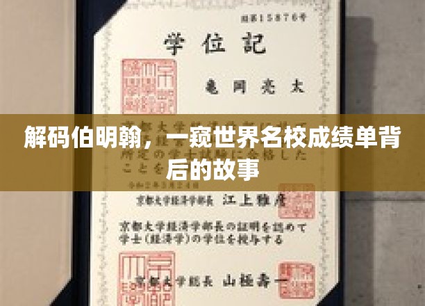 解码伯明翰，一窥世界名校成绩单背后的故事