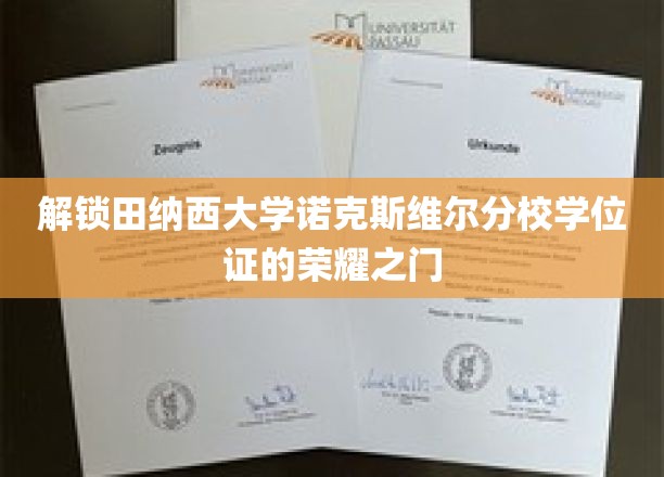 田纳西大学荣耀解锁，诺克斯维尔分校学位证背后的辉煌之路