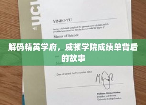 解码精英学府，威顿学院成绩单背后的故事