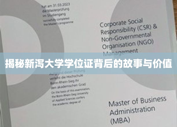 新泻大学学位证，探寻其背后不为人知的传奇与价值