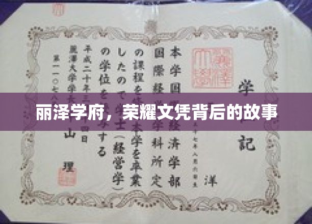 丽泽学府，荣耀文凭背后的故事