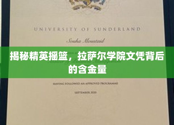 揭开名校光环，拉萨尔学院文凭的璀璨价值