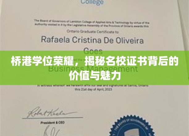 桥港荣耀，名校学位背后的非凡价值与无限魅力