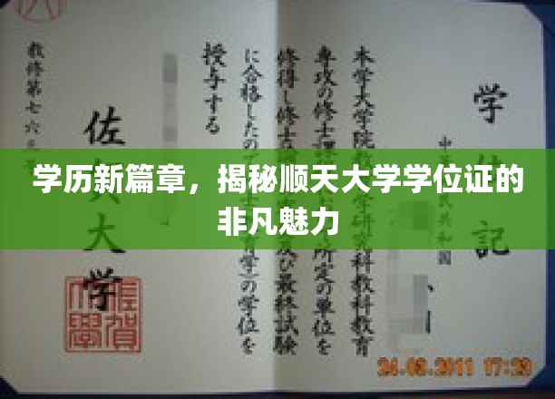 学位荣耀新纪元，顺天大学学位证，开启非凡成就之旅