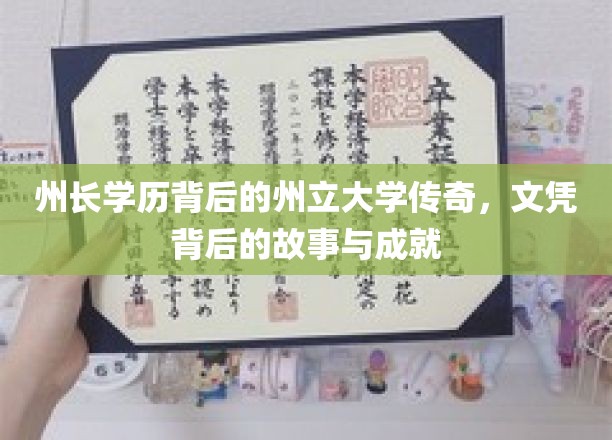 州长学历探秘，州立大学传奇背后的成就与故事