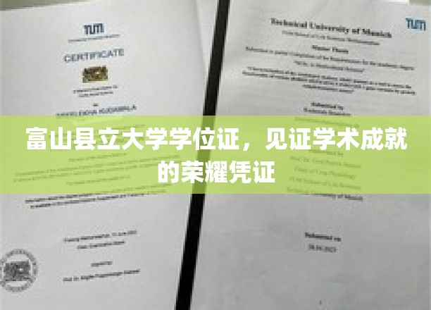 学历之光，富山县立大学学位证，承载荣耀与学术巅峰的证书荣耀