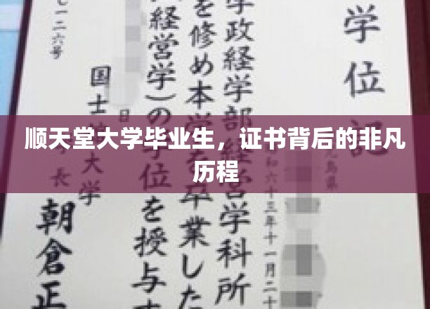 逆旅奋斗记，顺天堂大学学子证书背后的传奇之路