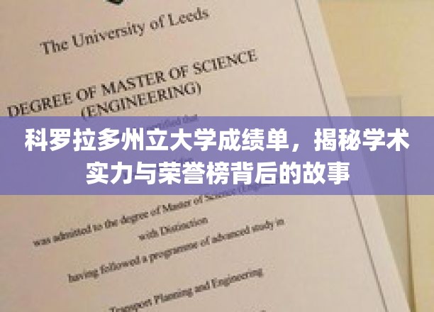 解码科罗拉多州大荣誉榜，成绩单背后的学术传奇