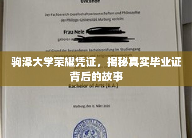 驹泽大学荣耀凭证，揭开真实毕业证书背后的故事