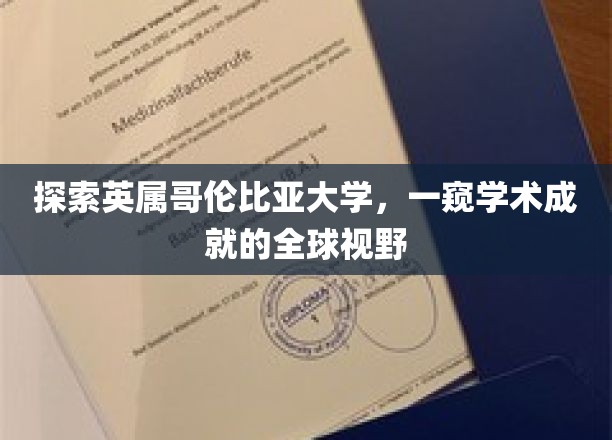 英属哥伦比亚大学，跨越国界，解码全球学术辉煌之旅