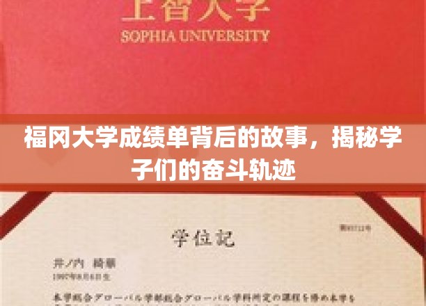 福冈学子奋斗足迹，一纸成绩单背后的励志篇章