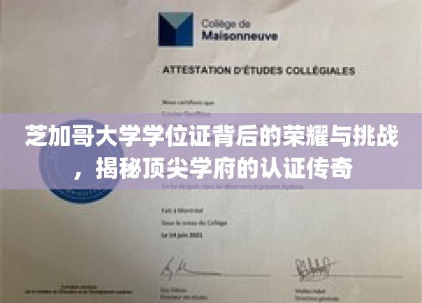 芝加哥大学学位证的荣耀轨迹，探寻精英教育的非凡历程
