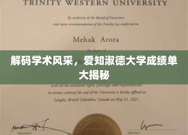 解码学术风采，爱知淑德大学成绩单大揭秘
