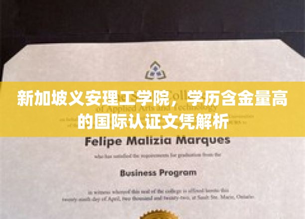 新加坡义安理工学院，国际认可文凭的黄金钥匙揭秘