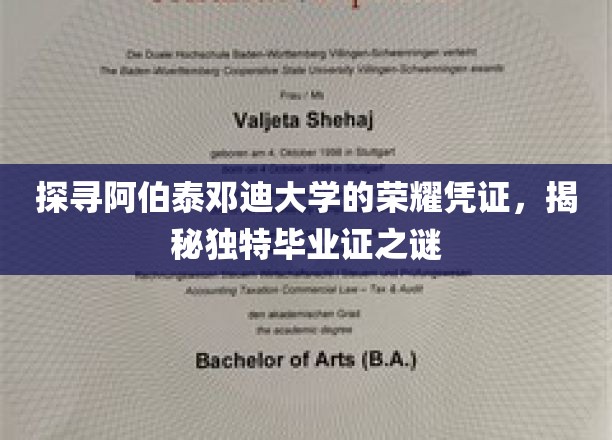 阿伯泰邓迪大学毕业证背后的独特魅力大揭秘
