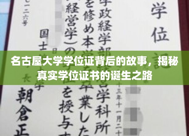 名古屋大学学位证背后的故事，揭秘真实学位证书的诞生之路