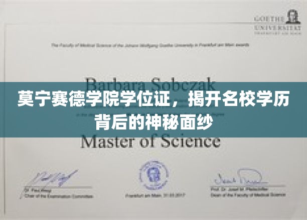 名校学历背后的秘密，莫宁赛德学院学位证揭秘之旅